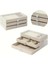 Şık 3 Çekmeceli Takı Kutusu, Düzenleyici ve Organizer, 13X23X11 Bej Renk 4