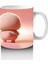 Kalpli Figür Tutan Sevimli Pembe Civciv (Ön ve Arka) - Baskılı Kahve Kupası 4