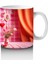 Pembe Çiçeklerle Süslenmiş Romantik Boğa – Baskılı Kahve Kupası 4