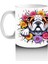 Çiçekli Taç Takmış Bulldog Illüstrasyonu – Baskılı Kahve Kupası 2