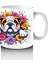 Çiçekli Taç Takmış Bulldog Illüstrasyonu – Baskılı Kahve Kupası 4