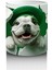 Yonca Yapraklarıyla Çevrili Sevimli Bulldog – Baskılı Kahve Kupası 3