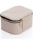 Kare Çift Bölmeli Kadife Takı Organizer, Ekru, 11,5x9,5x6 cm 4