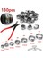 130 Adet Tek Kulaklı Kademesiz Hortum Kelepçesi Seti 7-21 mm 304 Paslanmaz Çelik Hortum Kelepçeleri Hortum Klipsi Kelepçe Pensesi (Yurt Dışından) 4