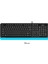 FK10 USB Kablolu Multimedia Klavye Mavi 2