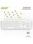 OAK920 Q USB Beyaz 1.8mt Kablolu Klavye-Tek Tuş Hesap Makinalı (Sessiz Tuş) 1
