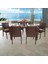 Elit 90x150 Rattan 2 Elit Koltuk 4 Elit Sandalye Masa Takımı Kahverengi 4