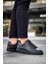 J-Bx1 Bağcıklı Ortopedik Taban Günlük Erkek Spor Sneaker Ayakkabı St Siyah 3