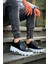 J056 Bağcıklı Ortopedik Taban Günlük Rugan Erkek Spor Sneaker Ayakkabı Bt Siyah 1