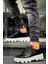 J056 Bağcıklı Ortopedik Taban Günlük Rugan Erkek Spor Sneaker Ayakkabı Bt Siyah 3