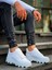 J056 Bağcıklı Ortopedik Taban Günlük Cilt Erkek Spor Sneaker Ayakkabı Bt Beyaz 1