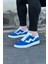 J160 Bağcıklı Ortopedik Taban Süet Erkek Sneaker Günlük Ayakkabı Bt Mavi/beyaz 1