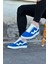 J160 Bağcıklı Ortopedik Taban Süet Erkek Sneaker Günlük Ayakkabı Bt Mavi/beyaz 3