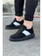 J011 Bağcıklı Ortopedik Taban Süet Erkek Sneaker Günlük Ayakkabı St Siyah/beyaz 1