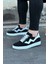 J160 Bağcıklı Ortopedik Taban Süet Erkek Sneaker Günlük Ayakkabı Bt Siyah/beyaz 1