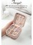 Pembe Mini Seyahat Makyaj ve Takı Organizeri, Kompakt ve Şık Tasarım 1