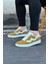 J160 Bağcıklı Ortopedik Taban Süet Erkek Sneaker Günlük Ayakkabı Bt Sarı/beyaz 1