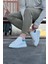 J095 Bağcıklı Ortopedik Taban Erkek Sneaker Günlük Ayakkabı Bt Beyaz/mavi 3