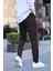 Erkek Dar Kesim Duble Paça Esnek Jogger Pantolon 2
