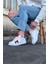 J040 Bağcıklı Ortopedik Taban Erkek Sneaker Günlük Ayakkabı Bt Beyaz/kırmızı 2