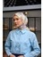 Harmony Collection Soft Eşarp Bej Gök Mavi 1177-11 2