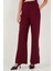 Wide Leg Orta Yüksek Bel Bol Paça Kumaş Pantolon Bayan Pantolon 6522974 5