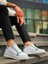 J-X46 Bağcıklı Ortopedik Taban Günlük Paraşüt Kumaş Erkek Spor Sneaker Ayakkabı Bt Beyaz/mavi 2