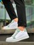 J-X46 Bağcıklı Ortopedik Taban Günlük Paraşüt Kumaş Erkek Spor Sneaker Ayakkabı Bt Beyaz/mavi 3