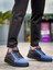 J-X46 Bağcıklı Ortopedik Taban Günlük Paraşüt Kumaş Erkek Spor Sneaker Ayakkabı St Mavi/siyah 1