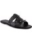 Floxer Modern Zımbalı Düz Terlik Siyah 8250 3
