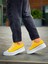 J-Cx-3 Bağcıklı Ortopedik Rahat Taban Kısa Erkek Sneaker Spor Ayakkabı Bt Sarı 4