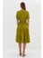 Kısa Kol Midi Elbise Yag Yesılı 5