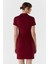 Polo Yaka Elbise Bordo 5