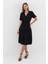 Kısa Kol Midi Elbise Sıyah 2