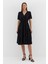 Kısa Kol Midi Elbise Sıyah 4