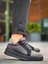 J-X46 Bağcıklı Ortopedik Taban Günlük Paraşüt Kumaş Erkek Spor Sneaker Ayakkabı St Siyah/gri 4
