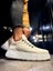 J600 Bağcıklı Ortopedik Taban Süet Erkek Günlük Sneaker Spor Ayakkabı Bt Beyaz 2