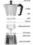 Kahve Potu Espresso Makinesi Moka Potu, Elektrikli Seramik Ocak Üstü Için Harika Aromalı Espresso Için Ocak Üstü Espresso Makinesi (Yurt Dışından) 5