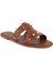 Floxer Modern Zımbalı Düz Terlik Taba 8250 4