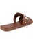 Floxer Modern Zımbalı Düz Terlik Taba 8250 5