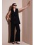 Wide Leg Orta Yüksek Bel Bol Paça Kumaş Pantolon Bayan Pantolon 6522974 1