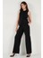 Wide Leg Orta Yüksek Bel Bol Paça Kumaş Pantolon Bayan Pantolon 6522974 3