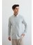 Senoc Erkek Gömlek Modern Slim Fit Keten Görünümlü Kalın Çizgili 1