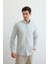 Senoc Erkek Gömlek Modern Slim Fit Keten Görünümlü Kalın Çizgili 2