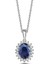 1.00 Karat Pırlanta Oval Safir Kolye 3