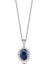1.00 Karat Pırlanta Oval Safir Kolye 4