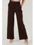 Wide Leg Orta Yüksek Bel Bol Paça Kumaş Pantolon Bayan Pantolon 6522974 2
