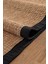 0465-SIYAH Kumaş Bordür Sisal Halı Kilim Hav Toz Vermez Kolay Temizlenen Hasır Kilim 3