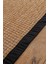 0465-SIYAH Kumaş Bordür Sisal Halı Kilim Hav Toz Vermez Kolay Temizlenen Hasır Kilim 5
