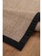 0408-SIYAH Kumaş Bordür Sisal Halı Kilim Hav Toz Vermez Kolay Temizlenen Hasır Kilim 5